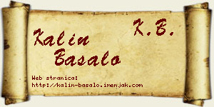 Kalin Basalo vizit kartica